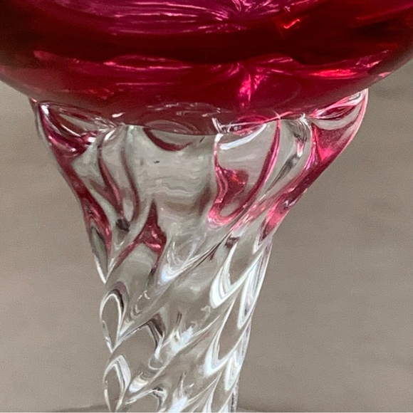 Poschinger Ruby Red Cranberry Cordial Glasses - Picture 3 of 11